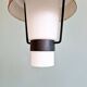 Trio de suspensions scandinaves en opaline et métal cuivré, années 1960