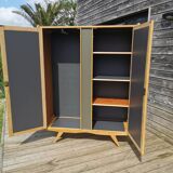 Oak and Rattan wardrobe