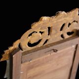 Small mirror, silver-leafed wood