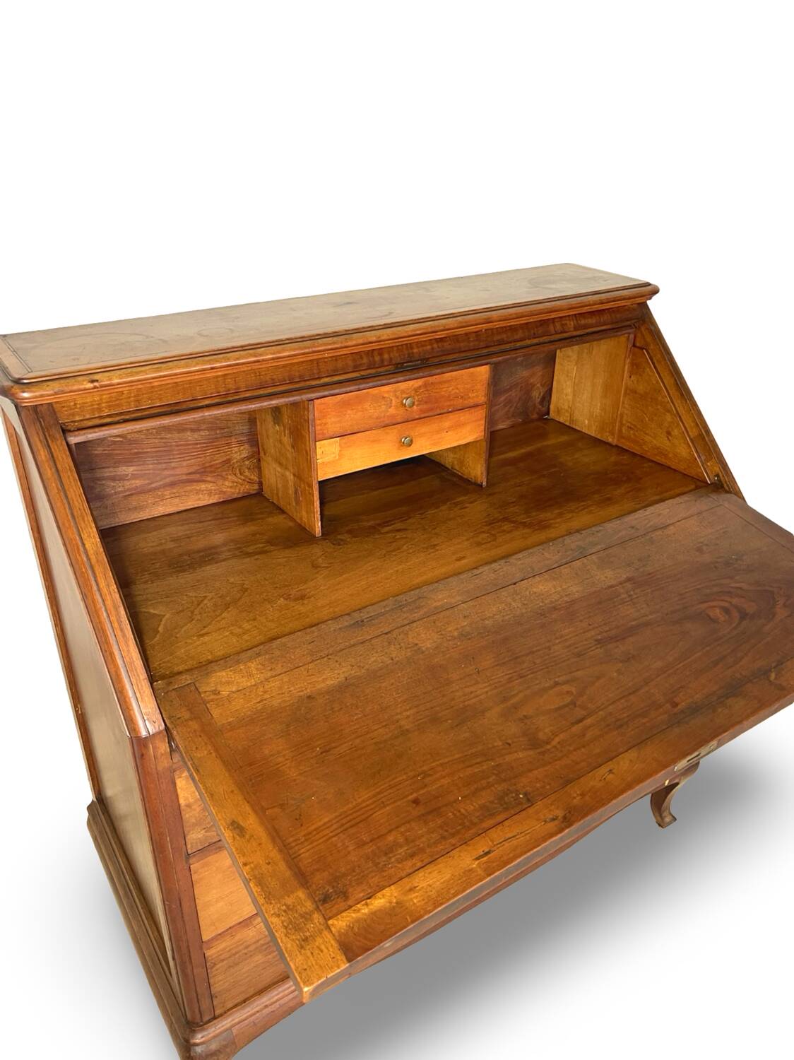 Antique Italian secrétaire in solid walnut, 1920s/1930s.