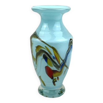 Small colored glass vase