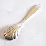 Vintage silver-plated sugar spoon Gulden Alsace shell design 15cm