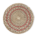 Braided wicker sewing box