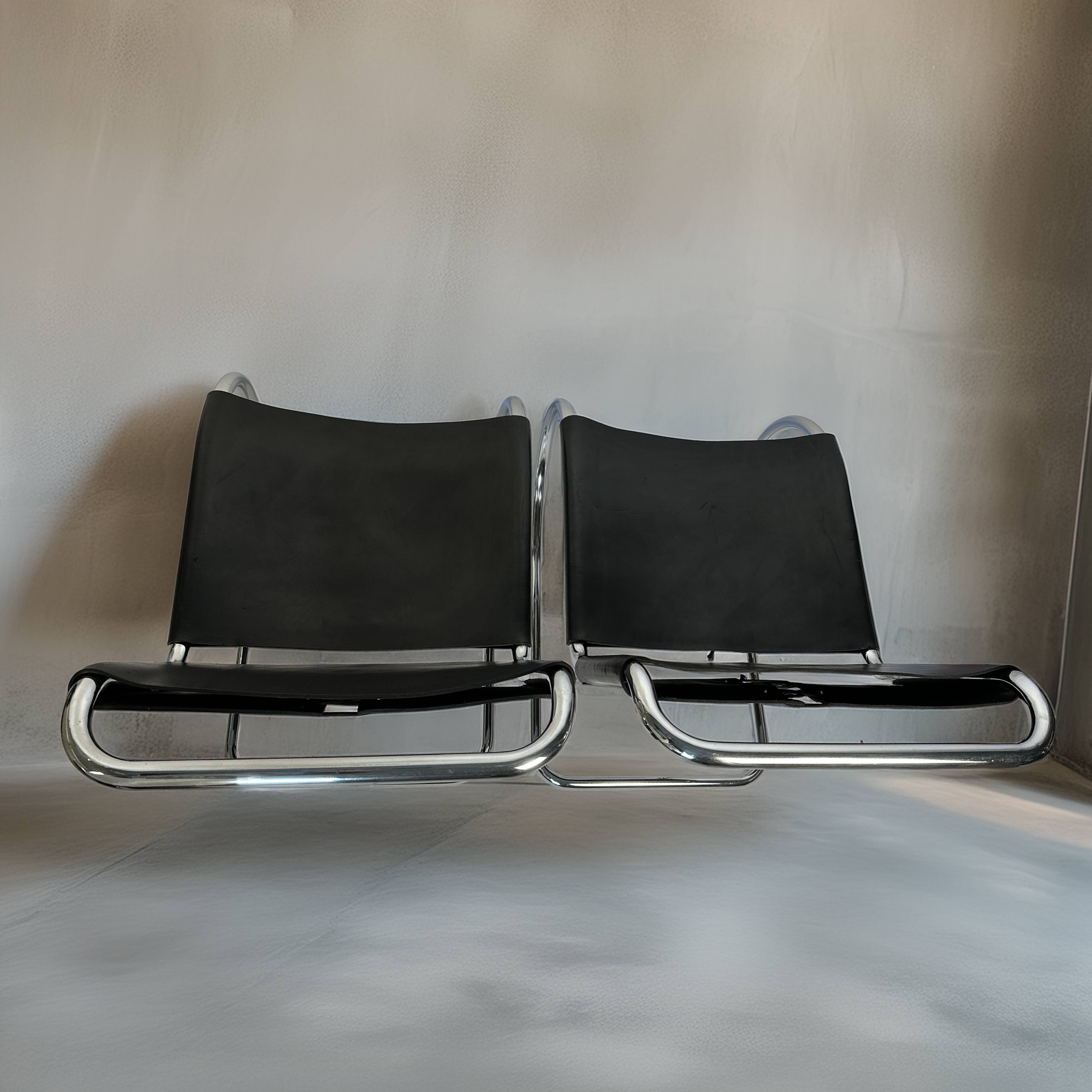 Set of 4 1970s Cantilever Chairs – in the style of Mies van der Rohe (MR10)