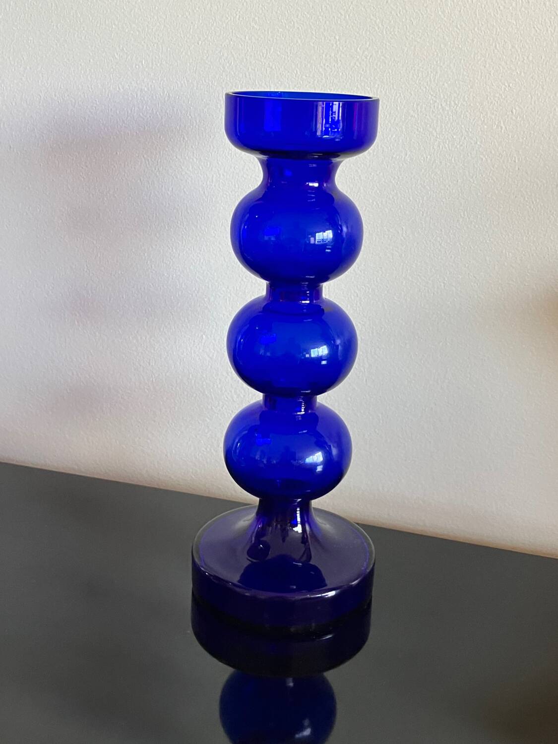 Vintage cobalt blue glass vase