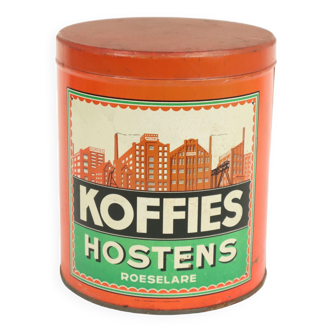 Coffee tin Hostens Roeselare start of 20th century