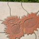Ceramic coffee table Vallauris "Sunflower" signed Barrois