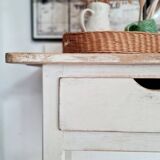 Antique counter, wooden work table.