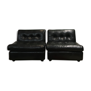 Fauteuils Amanta en simili Cuir