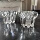 pair of crystal candle holders