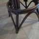 Set of 2 swivel bar stools / chairs - wood - cane - rattan - 80s