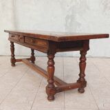 20th century walnut farmhouse table
