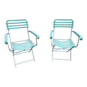 Paire chaises jardin