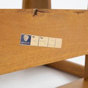 Pair of Oak and Leather Armchairs by Uluv Krasna Jizba, 1960s