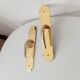 Pair of solid brass door handles