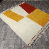 Berber rug natural wool Morocco 3 x 2 m