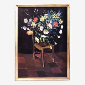 Painting 1957 "country bouquet"