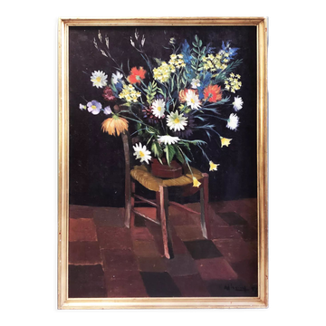 Painting 1957 "country bouquet"