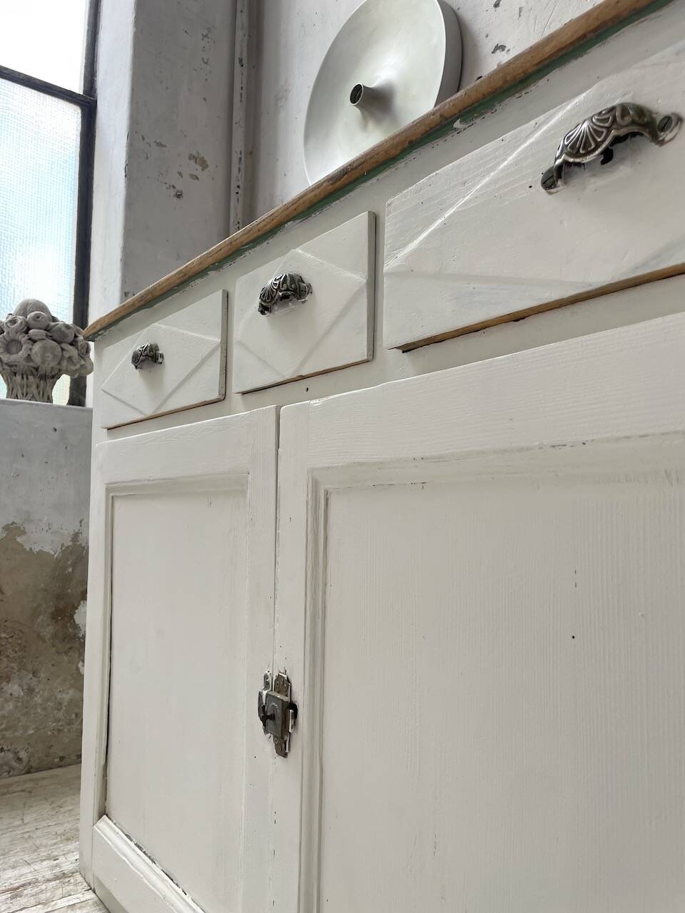White patina sideboard craft furniture