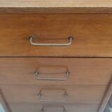 Oak chest of drawers 4 drawers circa 1950