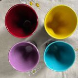 Set of 4 Covain Vallauris ceramic glasses