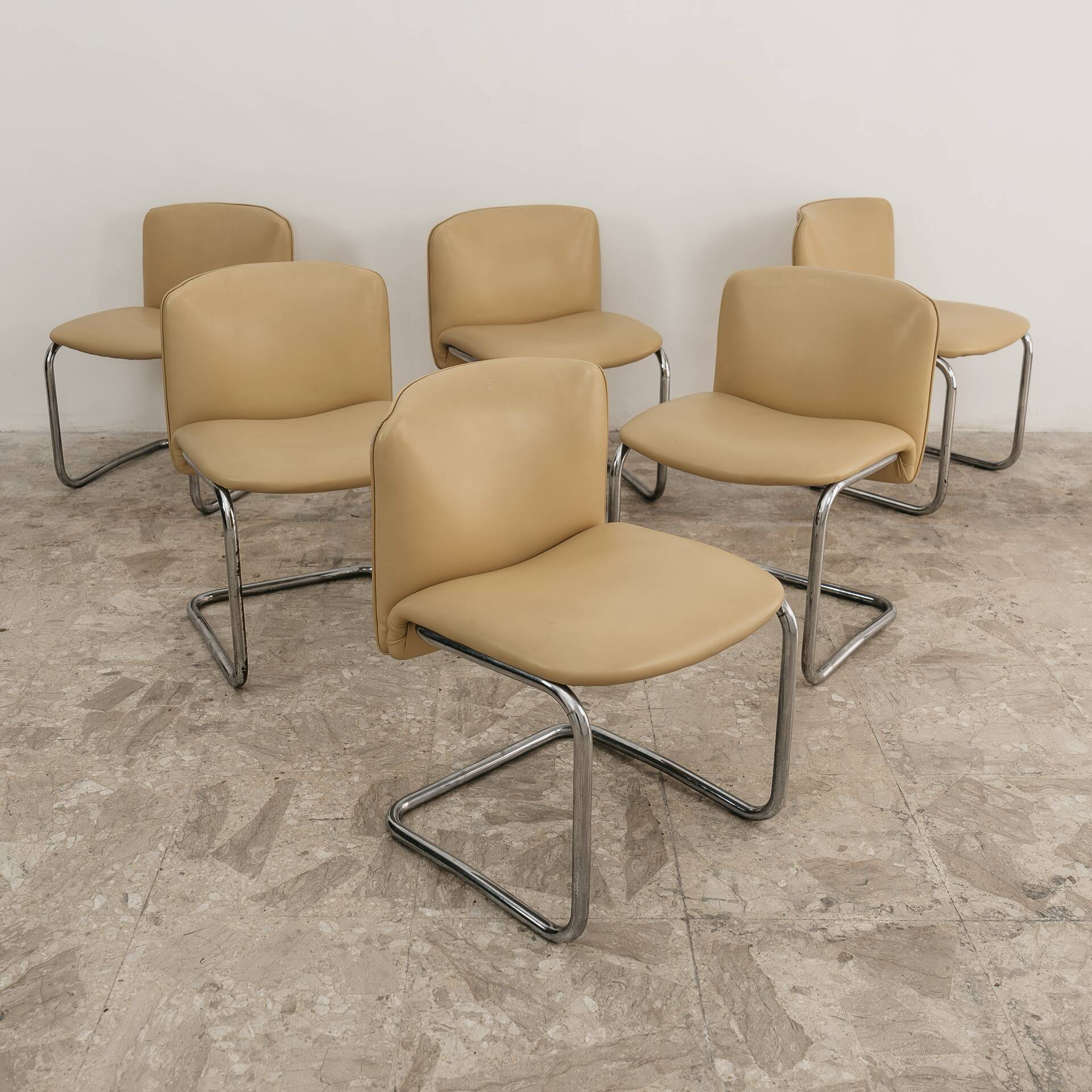 Set Da 6 Poltroncine Design Bauhaus Anni 70 Vintage Modernariato