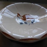 Vintage round dome serving dish from Digoin Sarreguemines 200896