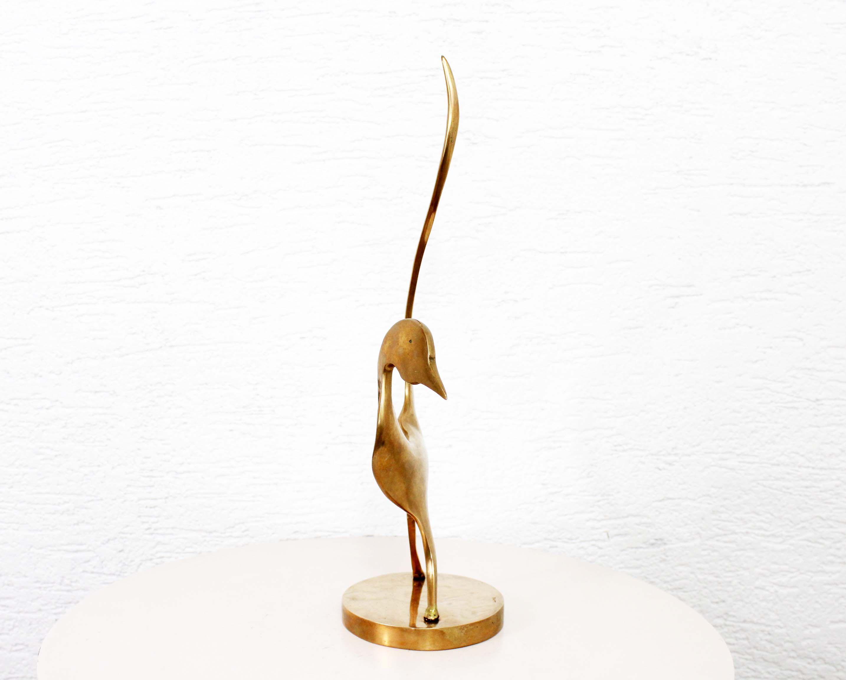 Oiseau brutaliste en bronze par Yves Lohé, années 80