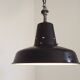 Enameled pendant workshop “reflecto-lux” hanging light, 1950s france