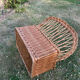 Vintage 1960 wicker storage bench
