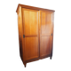 Vintage oak sliding wardrobe/closet