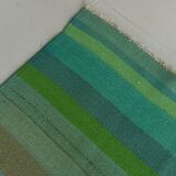 7x9 Shades Of Green Vintage Kilim Rug, 213x281Cm