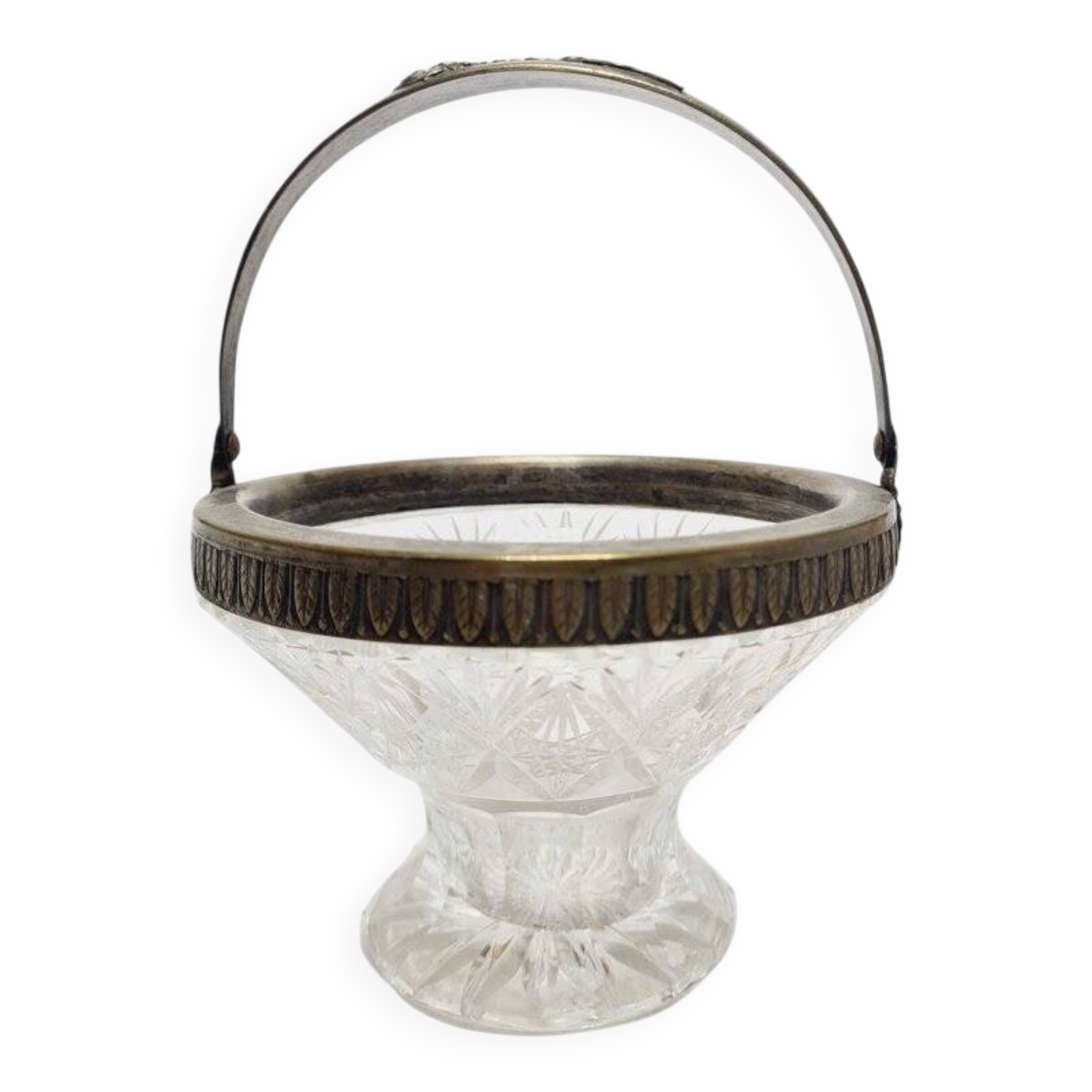 Art Deco crystal fruit basket, Poland, 1930s