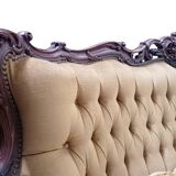 Divano barocco in velluto dorato, anni '50