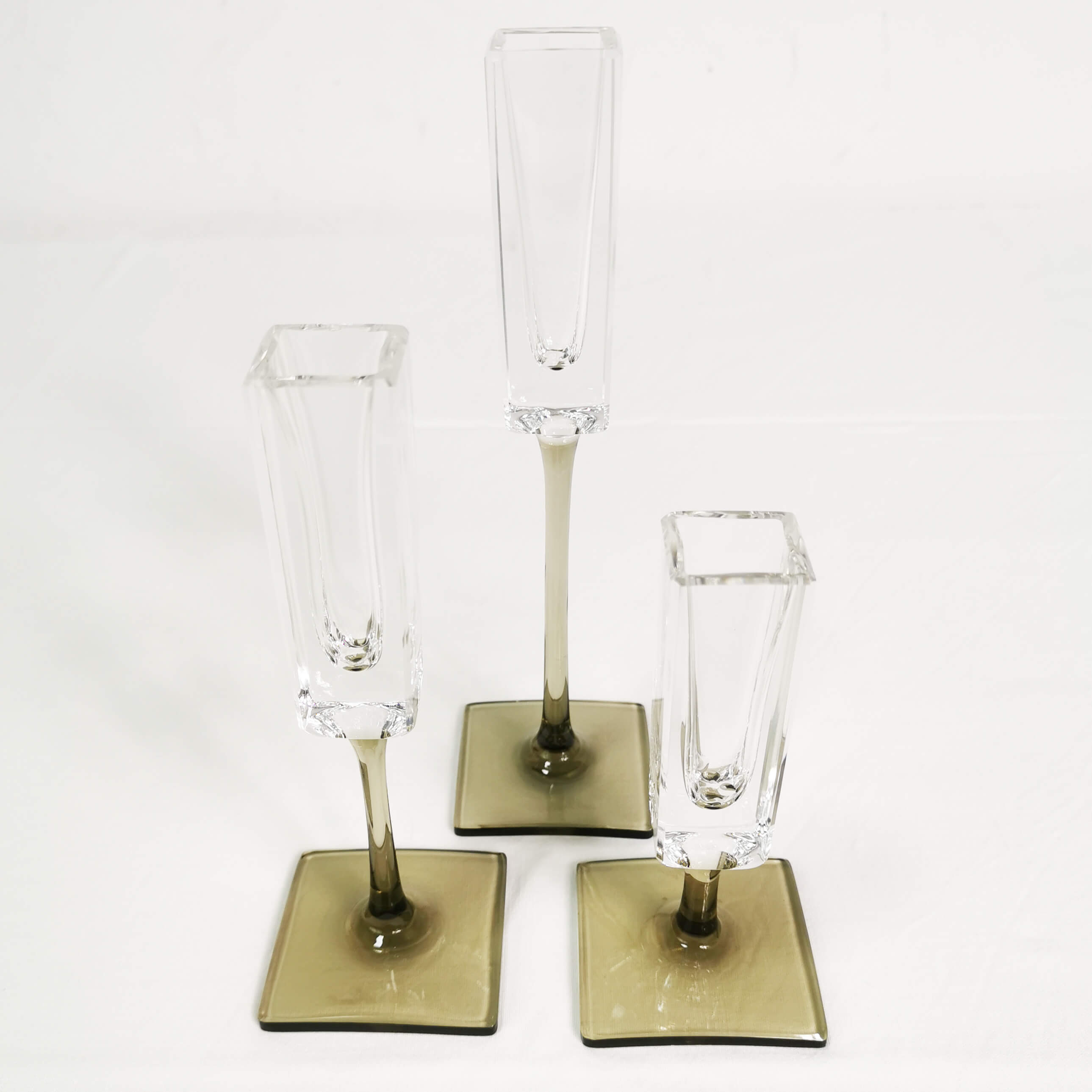 Crystal candlesticks, Rosenthal, designed by G. Jensen, Germany, 1970s