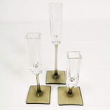Crystal candlesticks, Rosenthal, designed by G. Jensen, Germany, 1970s