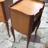 Pair of Louis XV style bedside tables in solid wood