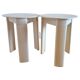 Pair of Midcentury Stools/Side Tables Trio, Olaf Von Bohr, Italy, 1970s