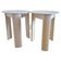 Pair of Midcentury Stools/Side Tables Trio, Olaf Von Bohr, Italy, 1970s