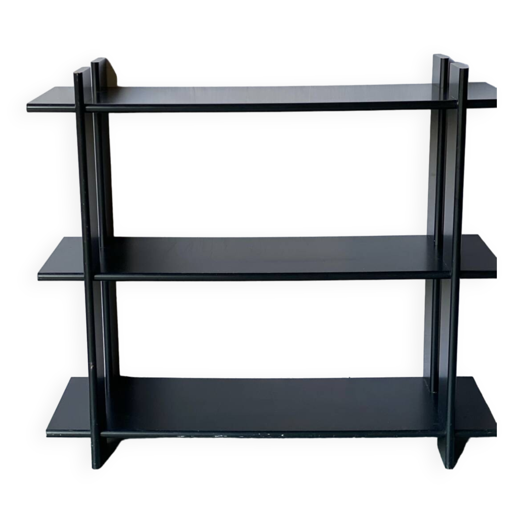 Vintage black satin lacquered shelf