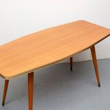 1950s coffeetable ship shaped in ash