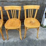 (Lot) 4 bistro chairs Baumann (light oak)
