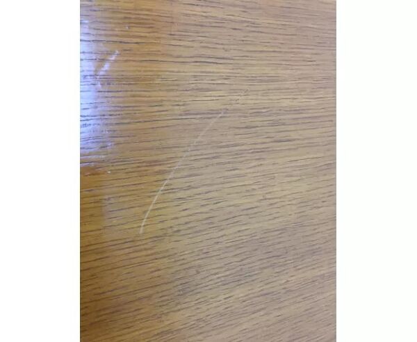 Table d'appoint haricot bois pied compas, années 50