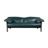 Sofa by Potrona Frau model Pausa in green leather