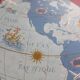 Poster, planisphere airline " air france " printing perceval