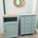 Antique chest of drawers 5 drawers patinated
