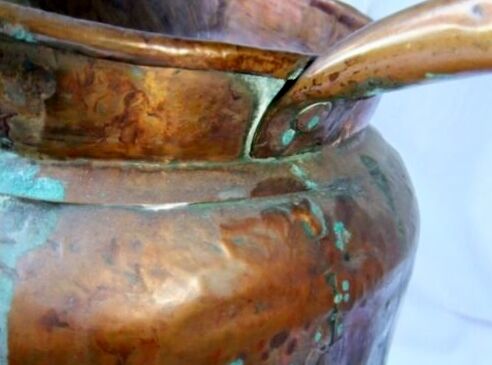 Coal bucket XIX copper pouring