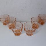 6 pink glasses
