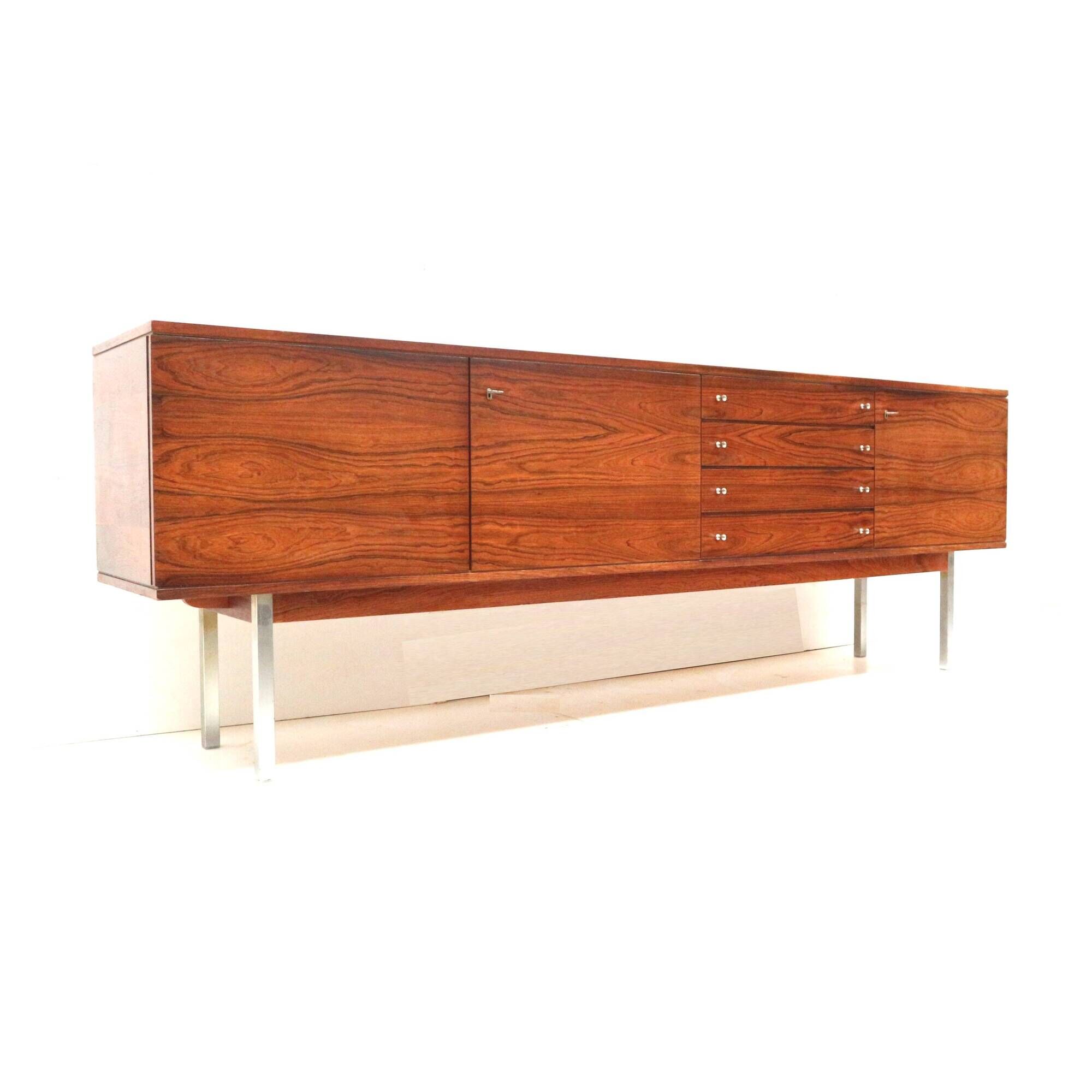 large vintage Brazilian rosewood sideboard from Bartels made in the 1960s