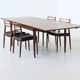 Niels Otto Moller large extendable dining table in rosewood Denmark 1960